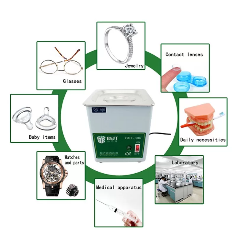 BEST Ultrasonic Cleaner BST-300, Stainless Steel, 50W 4 BEST Ultrasonic Cleaner BST-300, Stainless Steel, 50W - Image 2