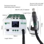 BEST σταθμός θερμού αέρα BST-863, 1200W, touch screen 10 BEST σταθμός θερμού αέρα BST-863, 1200W, touch screen 4