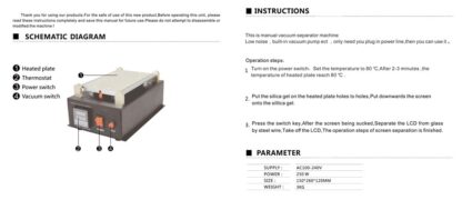 BEST Vacuum Seperator B-988, Temp control, 19 x 11 2