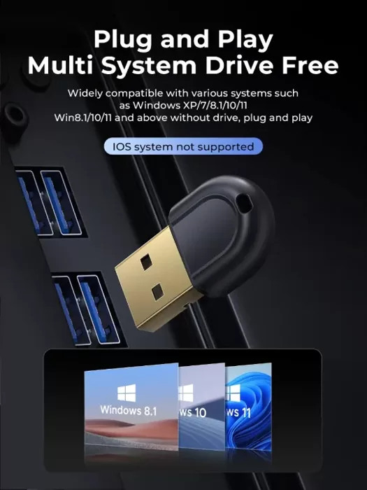 ORICO USB αντάπτορας Bluetooth 5.3 BTA-53, μαύρος 5 ORICO USB αντάπτορας Bluetooth 5.3 BTA-53, μαύρος - Image 3