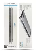POWERTECH docking station BYL-2003, 11 θυρών, βάση laptop, USB-C, γκρι 5