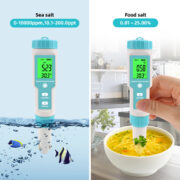 NOYAFA tester ποιότητας νερού C-600, TDS/EC/PH/SALT/S.G/ORP/0-60 °C 6