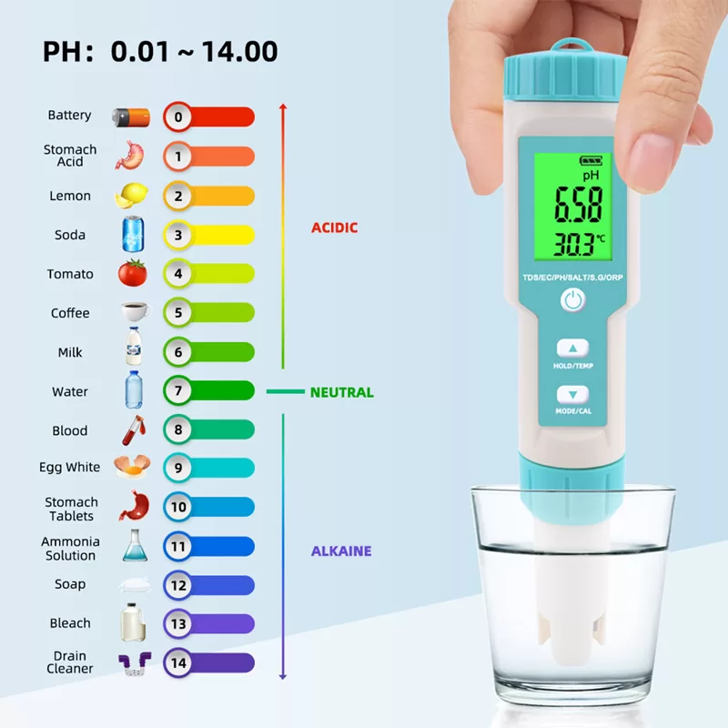NOYAFA tester ποιότητας νερού C-600, TDS/EC/PH/SALT/S.G/ORP/0-60 °C 12 NOYAFA tester ποιότητας νερού C-600, TDS/EC/PH/SALT/S.G/ORP/0-60 °C - Image 10