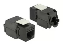 POWERTECH keystone module RJ45 female CAB-N151, Cat.6Α UTP 180°, μαύρο