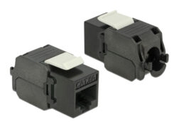POWERTECH keystone module RJ45 female CAB-N151, Cat.6Α UTP 180°, μαύρο 1 POWERTECH keystone module RJ45 female CAB-N151, Cat.6Α UTP 180°, μαύρο