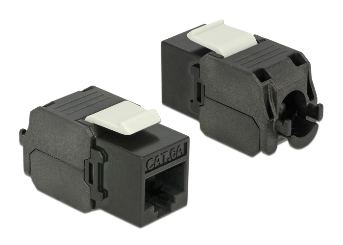 POWERTECH keystone module RJ45 female CAB-N151, Cat.6Α UTP 180°, μαύρο 3 POWERTECH keystone module RJ45 female CAB-N151, Cat.6Α UTP 180°, μαύρο