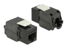 POWERTECH keystone module RJ45 female CAB-N450, Cat.6Α UTP 180°, μαύρο