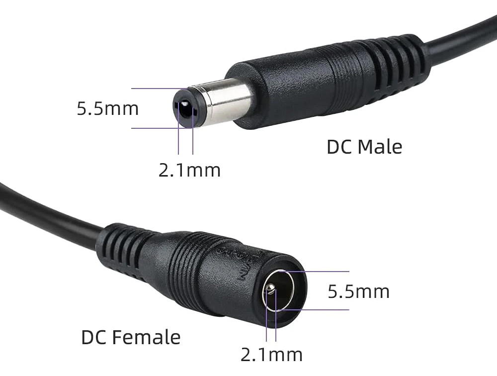 POWERTECH καλώδιο επέκτασης DC CAB-P030, 5.5 x 2.1mm, 10m, μαύρο 4 POWERTECH καλώδιο επέκτασης DC CAB-P030, 5.5 x 2.1mm, 10m, μαύρο - Image 2