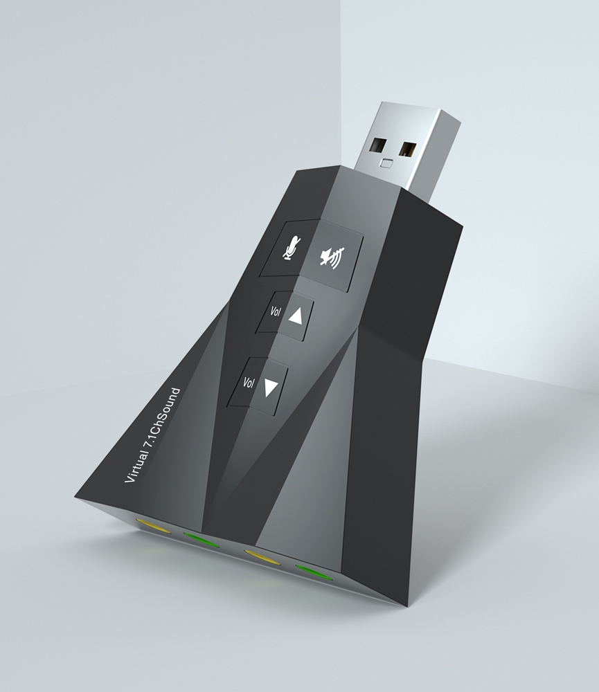 CAB-U037 Εξωτερική Κάρτα Ήχου USB 7.1 Surround με Μικρόφωνο και Ακουστικά 4 CAB-U037 Εξωτερική Κάρτα Ήχου USB 7.1 Surround με Μικρόφωνο και Ακουστικά - Image 2