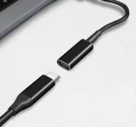 POWERTECH καλώδιο τροφοδοσίας CAB-UC068, USB-C σε 5.5x2.5mm, 15cm, μαύρο 2