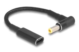 POWERTECH καλώδιο τροφοδοσίας CAB-UC068, USB-C σε 5.5x2.5mm, 15cm, μαύρο 1 POWERTECH καλώδιο τροφοδοσίας CAB-UC068, USB-C σε 5.5x2.5mm, 15cm, μαύρο