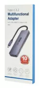 POWERTECH USB hub CAB-UC082, 4x θυρών, 10Gbps, USB-C σύνδεση, γκρι 3