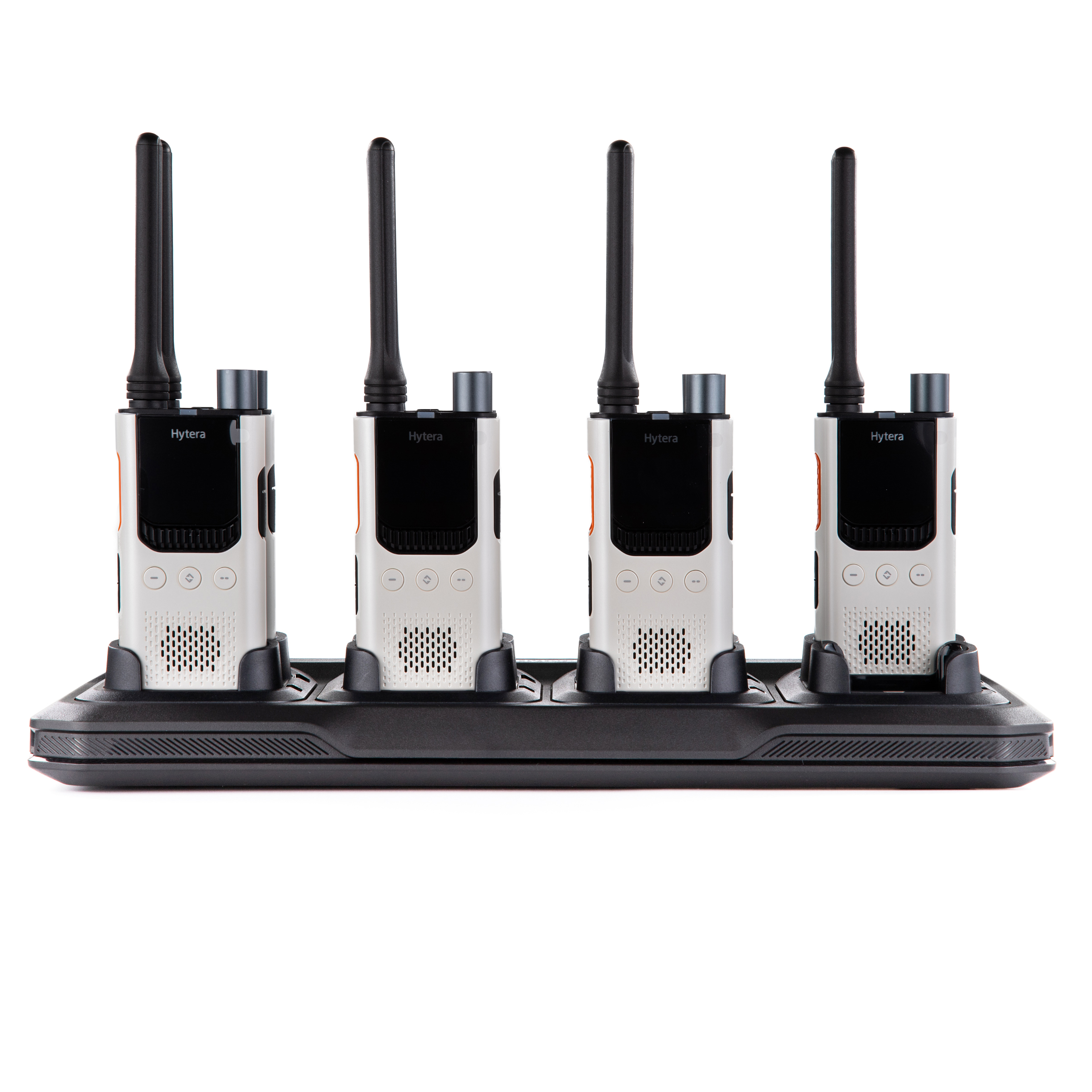 Pack 8 Hytera S1 Pro UHF (White Pearl) + Πολλαπλός Φορτιστής – DMR Digital, έως 3W