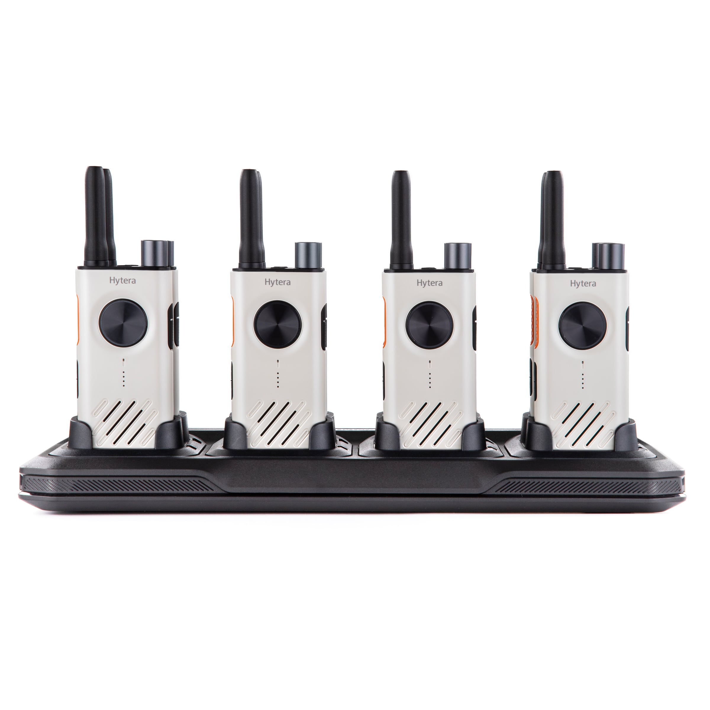 Pack 8 Hytera S1 UHF (White Pearl) Walkie-Talkie + Πολλαπλός Φορτιστής – Επαγγελματικό UHF
