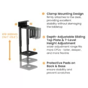BRATECK βάση γραφείου για PC CPB29-01, universal, μεταλλική, έως 30kg 3
