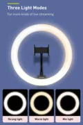 BASEUS φωτιστικό δαχτυλίδι LED CRZB12-B01, 12", χωρίς τρίποδα, μαύρο 8 BASEUS φωτιστικό δαχτυλίδι LED CRZB12-B01, 12", χωρίς τρίποδα, μαύρο 2