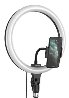 BASEUS φωτιστικό δαχτυλίδι LED CRZB12-B01, 12", χωρίς τρίποδα, μαύρο