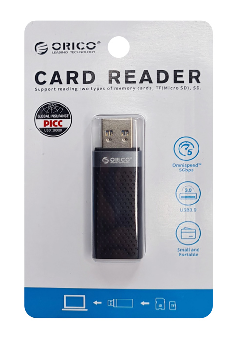 ORICO card reader CS2D-A3 για SD & Micro SD, USB 3.0, μαύρο 6 ORICO card reader CS2D-A3 για SD & Micro SD, USB 3.0, μαύρο - Image 4