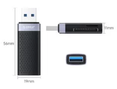 ORICO card reader CS2T-A3 για SD & Micro SD, USB 3.0, μαύρο 3