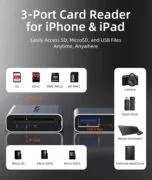 CABLETIME card reader CT-ACCD3-AG για SD & micro SD, USB 3.0, 5Gbps, γκρι 3