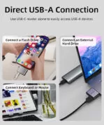 CABLETIME card reader CT-ACCD3-AG για SD & micro SD, USB 3.0, 5Gbps, γκρι 6