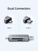 CABLETIME card reader CT-ACSD3-AG, SD/micro SD, USB/USB-C, 5Gbps, γκρι 16 CABLETIME card reader CT-ACSD3-AG, SD/micro SD, USB/USB-C, 5Gbps, γκρι 4