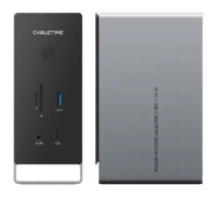 CABLETIME docking station CT-DK181-AG, 16 θυρών, USB-C σύνδεση, 100W PD, 1000Mbps, MST, γκρι 2
