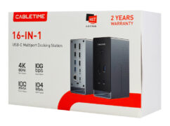 CABLETIME docking station CT-DK181-AG, 16 θυρών, USB-C σύνδεση, 100W PD, 1000Mbps, MST, γκρι 19 CABLETIME docking station CT-DK181-AG, 16 θυρών, USB-C σύνδεση, 100W PD, 1000Mbps, MST, γκρι 9