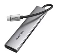 CABLETIME docking station CT-HBP2-AG7, 7 θυρών, USB-C, 4K, 100W, γκρι 2 CABLETIME docking station CT-HBP2-AG7, 7 θυρών, USB-C, 4K, 100W, γκρι 1