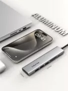 CABLETIME docking station CT-HBP2-AG7, 7 θυρών, USB-C, 4K, 100W, γκρι 7