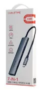 CABLETIME docking station CT-HBP2-AG7, 7 θυρών, USB-C, 4K, 100W, γκρι 9