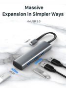 CABLETIME USB hub CT-HUBP4, 4x θυρών, 5Gbps, USB-C σύνδεση, γκρι 2