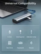 CABLETIME USB hub CT-HUBP4, 4x θυρών, 5Gbps, USB-C σύνδεση, γκρι 12 CABLETIME USB hub CT-HUBP4, 4x θυρών, 5Gbps, USB-C σύνδεση, γκρι 5