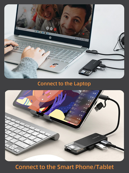 CABLETIME USB hub CT-HUBT3-PB, 4x θυρών, 5Gbps, USB/USB-C σύνδεση, μαύρο 4 CABLETIME USB hub CT-HUBT3-PB, 4x θυρών, 5Gbps, USB/USB-C σύνδεση, μαύρο - Image 2