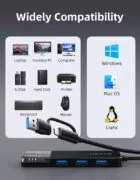CABLETIME USB hub CT-HUBT3-PB, 4x θυρών, 5Gbps, USB/USB-C σύνδεση, μαύρο 12 CABLETIME USB hub CT-HUBT3-PB, 4x θυρών, 5Gbps, USB/USB-C σύνδεση, μαύρο 5