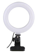 CABLETIME φωτιστικό δαχτυλίδι LED CT-LRL6-PB με μίνι τρίποδα & σφιγκτήρα, βάση smartphone, Φ16cm 4
