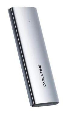 CABLETIME θήκη για M.2 NVMe/SATA SSD CT-SSD03-AG tool free, 10Gbps, γκρι