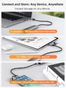 CABLETIME θήκη για M.2 NVMe/SATA SSD CT-SSD03-AG tool free, 10Gbps, γκρι 4