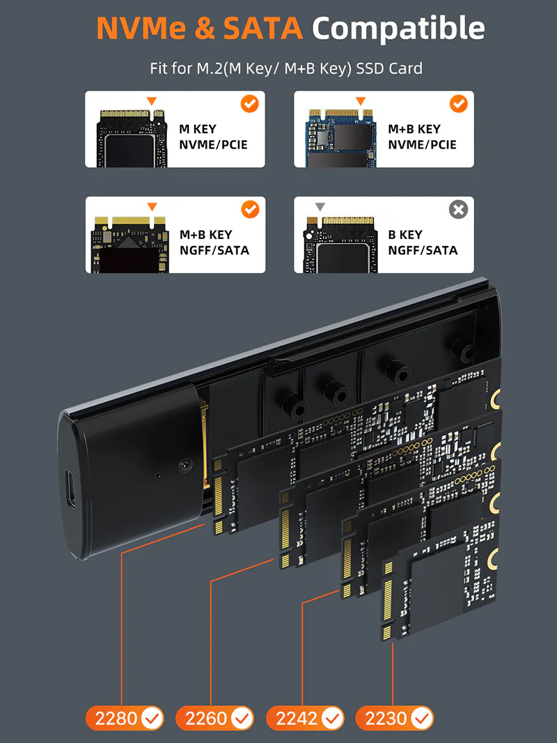 CABLETIME θήκη για M.2 NVMe/SATA SSD CT-SSD03-AG tool free, 10Gbps, γκρι 7 CABLETIME θήκη για M.2 NVMe/SATA SSD CT-SSD03-AG tool free, 10Gbps, γκρι - Image 5