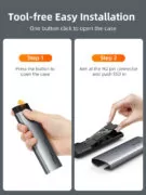 CABLETIME θήκη για M.2 NVMe/SATA SSD CT-SSD03-AG tool free, 10Gbps, γκρι 7