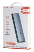 CABLETIME θήκη για M.2 NVMe/SATA SSD CT-SSD03-AG tool free, 10Gbps, γκρι 18 CABLETIME θήκη για M.2 NVMe/SATA SSD CT-SSD03-AG tool free, 10Gbps, γκρι 8