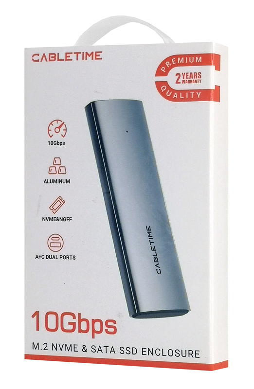 CABLETIME θήκη για M.2 NVMe/SATA SSD CT-SSD03-AG tool free, 10Gbps, γκρι 10 CABLETIME θήκη για M.2 NVMe/SATA SSD CT-SSD03-AG tool free, 10Gbps, γκρι - Image 8