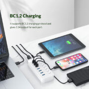 ORICO USB hub CT2U3-7AB με διακόπτες, 7x θυρών, USB 3.0, 5Gbps, USB σύνδεση, μαύρο 3