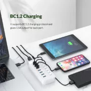 ORICO USB hub CT2U3-7AB με διακόπτες, 7x θυρών, USB 3.0, 5Gbps, USB σύνδεση, μαύρο 3