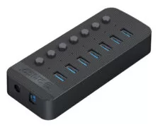 ORICO USB hub CT2U3-7AB με διακόπτες, 7x θυρών, USB 3.0, 5Gbps, USB σύνδεση, μαύρο 6