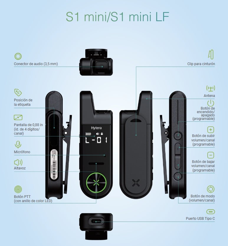 Hytera S1 Mini LF PMR-446 Professional 2-way Walkie-Talkie 6 Hytera S1 Mini LF PMR-446 Professional 2-way Walkie-Talkie - Image 4
