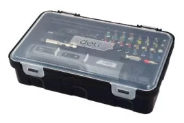 DELI σετ κατσαβίδι μπαταρίας με μύτες DC161, LED φακός, 2000mAh 4