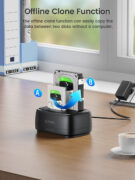 ORICO docking station για 2.5" ή 3.5" SATA HDD/SSD DD28U3-C, 2 θέσεων, 5Gbps, clone function, μαύρο 4