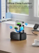 ORICO docking station για 2.5" ή 3.5" SATA HDD/SSD DD28U3-C, 2 θέσεων, 5Gbps, clone function, μαύρο 4