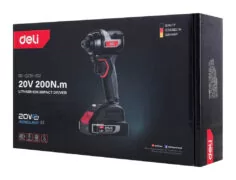 DELI παλμικό κατσαβίδι μπαταρίας DE-QZ20-1D2, Brushless, 20V, 2x 2Ah, 200N.m 4